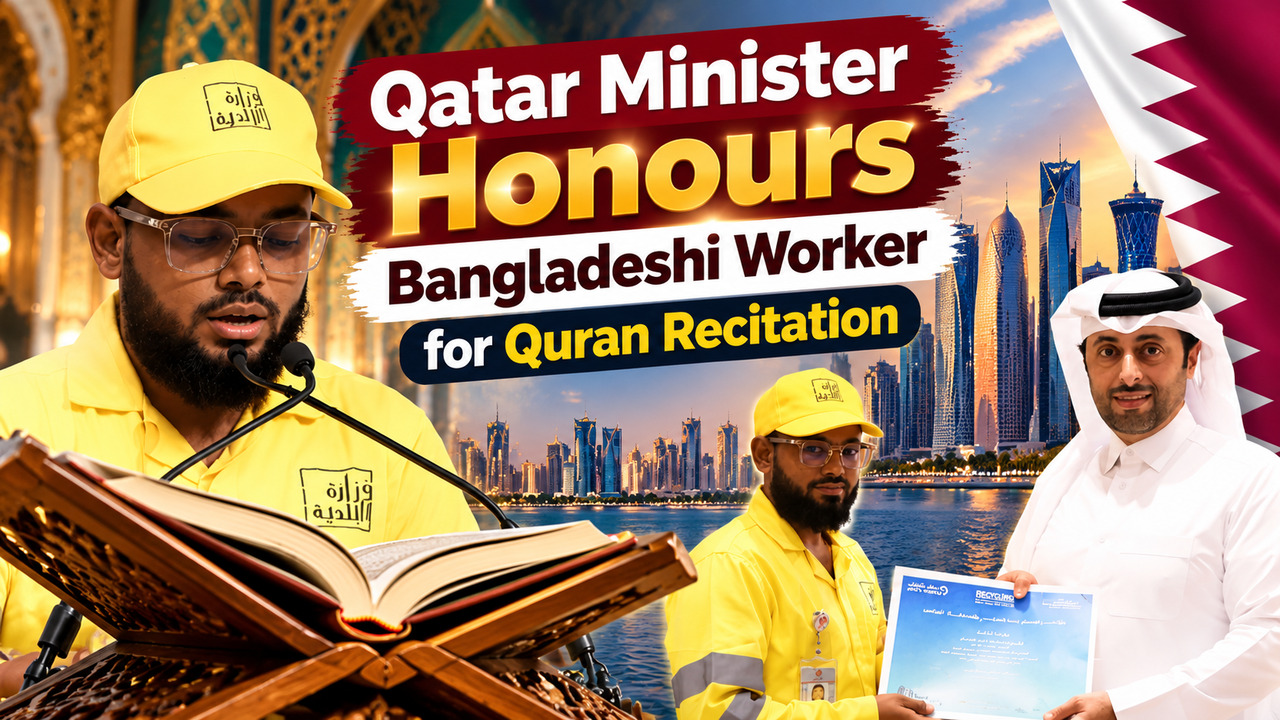 Bangladeshi Worker Fakhrul Islam Honoured by Qatar’s Municipality Minister